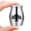 High 25mm/40mm Decorative Memorial Keepsake Stainless Steel Cremation Urns for Human Pet Ashes -Always in My Heart Y220523