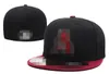 メンズファッションヒップホップクラシックブラックカラーアリゾナフラットピークフルサイズ閉鎖キャップ野球スポーツすべてのチームフィット帽子サイズ7-サイズ8ミックスオーダーH23-5