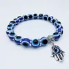 Handgefertigte Acryl-Türkei-Armbänder mit bösem blauen Auge, Stretch-Perlen, Stränge, Charms, religiöse Hamsa-Handarmbänder, Handkette, Schmuck für Männer und Frauen, Großhandelspreis