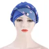 2022 Nya muslimska kvinnor Fashion Leopard Print Turban Hijab Caps Africa Headtie Indian Hat Headwraps For Lady Turbante Bonnet