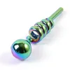 Electric Plating Smoking Pipes Heady Glass Pipe Oil Burner Bubbler Colorful Tobacco Pipes Free Type Spoon Oil Burner Mini Wax Concentrate Dab Rigs