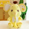 Cartoon Banane Baby Elefant Plüschtier kreative Elefantenpuppe Kind Komfort Puppen Kissen