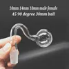 Bent Glass Pipes 10mm 14mm 18mm Male Female Joint Pyrex Glass Oil Nail Adapter Pipe for Dab Rig Bong Cheapest