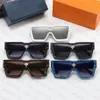 Gafas de sol de diseñador para gafas de moda de mujer rectángulo grande diseño de letras de marco completo para hombre 5 opción de alta calidad