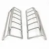 2PCS Car Rear Bumper Tail Light Cover For HUMMER H3 2006-2010 Trim Chrome Tail Lamp Frame Auto Accessories