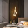 Modern Diamond Crystal Chandelier Lamps For Staircase Living Room Long LED Cristal Hanging Light Fixtures Gold Home Decor Luminaire