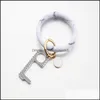 Presse Ascenseur Outil Bracelet Anti-Épidémie Ouvre-Porte Edc Pendentif Porte-clés Bouton Sans Contact Outils Portes Sans Contact Poignée En Laiton Gri 2