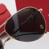 2022 Brand Classic Pilot Square Polarised Solglasögon Metal Frame Men Driving Male Sun Glasses Eyewear UV Blocking Luxury