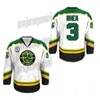 Nik1 # 3 Ross Rhea's Shamrock's Shamrock's Hockey Jersey 100% costurou qualquer nome qualquer número personalizado Hockey Jerseys S-5xl