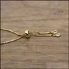 Bedelarmbanden gesneden Irregar Crystal Charms Gold Chain Bracelet Natural Quartz Stone Stones For Women Me Lu Baby Dhmk4