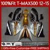 Bodywork OEM para Yamaha Tmax Max 500 Max-500 TMAX-500 2012 2013 2014 2015 FATINGS 113NO.95 T MAX500 T-MAX500 12-15 TMAX500 12 13 14 15 Corpo de molde de injeção de ouro de ouro