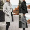 Long Coats Men Streetwear Winter Classic Slim Trench Płaszcz wełniany płaszcz Mężczyzn wiatrówki Vintage mieszanki płaszcze Cappotto UOMO263C T220810