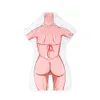 Été Desginer 3d Cartoon Imprimer Robe Sexy Spoof Bikini Porte Motif Imprimé À Manches Courtes Au-dessus Du Genou Robes pour Femmes Femme Femme