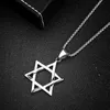 Pendant Necklaces RIR Jewish Magen Star Of David Necklace MenWomen Bat Mitzvah Gift Israel Judaica Hebrew Jewelry Hanukkah Silver1148380