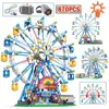 Blocks Creator Ideas Series Building Blocks Ferris Wheel Electric with Motor and Light Toy Model Bricks Kit Model Toys for Kids Gifts Adult T230103