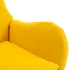 벨벳 패브릭 패딩 시트 좌석 흔들 수면 의자가 높은 등받이와 팔걸이 대형, 폴리 목재, 안뜰 데크 정원, 뒤뜰 가구를위한 폴리 목재 의자