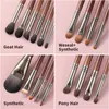 OVW Natural Makeup Brushes Set Eyeshadow Make Up Brush Goat Hair Kit for nabor kistey Blending pinceaux maquillage W220420