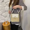Модный плечевой мессенджер женский дизайнерский дизайнерский дизайнерский роскошный тканый ведро летний пляж соломенная сумка женская сумочка 220810