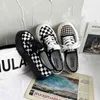 Dress Shoes Designer Checkerboard Plaid Canvas Dames Wit Zwart platform Espadrilles Sneakers Fashion Harajuku Casual Lace Up Flats 220518