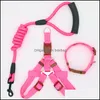 Dog Leash Traction Rope Pet Harness For Small And Large Pl Adjustable Vest Classic Running Training Collar Drop Delivery 2021 Collars Leas