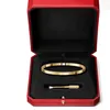 Love Bangle Screw Jewelry Designers Bracelet Bracled Rose Gold Platinum Barglems الذكرى السنوية هدية Titanium Steel Comple 3.65mm للنساء B6047417