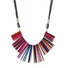 Pendant Necklaces Vintage Women's Jewelry Accessorie Ethnic Exaggerated Colorful Geometric Pendants Collar Necklace For Women 2022 Trend