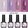 NXY Nail Gel 7 5ml Ensemble de Vernis 4pcs Hybrid Semi Permanent Base Top Besoin Led Lampe Uv Art 0328