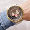Nowa Moda Luksusowy Sport Wielofunkcyjny 6 Pinów Watch Business Man Kalendarz Automatyczny Zegarek Dobra Jakość 46mm