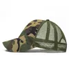 Męskie kamuflaż taktyczne wojskowe czapki baseballowe dla kobiet kamuflaż na zewnątrz Snapback oddychający Sun Visor Trucker Hat