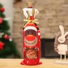 1pc Christmas Rel Wine Bottle Bottle Saco de neve Papai Noel Papai Noel Holiday Champanhe Garrafas Bags Decorações de Casa de Natal VTM TL1097