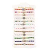 12pcs Evil Eye Pulseiras Para Mulheres Meninas Meninos Conjunto de Braceletes Proteção Amuleto Tornozeleiras Corda Corda Corrente Ajustável Pulseira Jóias Presente