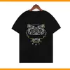 Kenzo Homens Camisetas Designer Kenzo Camiseta Bordado Tiger Head Tee Homens Camisetas Mulheres Carta Algodão T-shirt Solto Hip Hop Rua Luxo Clássico Asiático Tamanho S-2XL 884