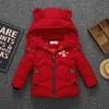 Mignon Petit Ours Hiver Garçons Veste Garder Au Chaud Bébé Veste Capuche Zipper Mode Survêtement Cadeau D'anniversaire 2-5 Ans Enfants Vêtements J220718