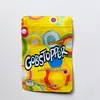 Nieuwe eetbare verpakking Mylar Bag 600mg Gobstopper Eeuwige Chewy Sour Snowballs Candy Gummies Plastic zakken Geurbestendig Stand Up Pouch met rits pakket