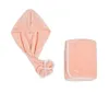 Microfibre Douche Cheveux Séchage Cap Arc Serviette De Bain Turban Bonnets Twist pour Sèche Rapide Absorbant Rose Doux