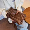 Borsa popolare di quest'anno Grande capienza da donna Moda Versatile Pelle morbida Giacca imbottita in cotone Piumino Autunno Inverno Borse a tracolla