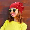 Cappelli larghi Brim Fashion Women Hat Honet Geste Stretchgear Pure Color Pearl Testa per perle Capo Cappo