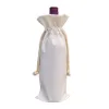 NEW Sublimation Blanks Wedding Wine Bottle Gift Bags Canvas Wine Bag With Drawstring For Halloween Christmas Decoration 2023