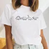 Femmes oiseau Simple dames Tee 90 s aquarelle décontracté femme vêtements hauts imprimer t-shirts dessin animé graphique T-shirt