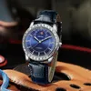 Kol saatleri Erkekler İzle Otomatik Mekanik R Faz Ekran Su geçirmez parlak saat deri kayış moda adam Watchwristywatches