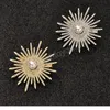 High-end Sun Flower Pearl Brooch Rhinestone Crystal Corsage Suit Scarf Buckle Lapel Pins Luxulry Jewelry Brooches for Women