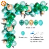 100pcs Jungle Safari Theme Party Supplies Green Balloon Garland DIY Arch Kit Birthday Baby Shower Forest Party Decorations 201130