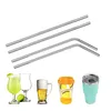 Free ship 2000pcs/lot 21.5cm Stainless Steel Straw Straws 8.5" 10g Reusable ECO Metal Drinking Straw Bar Drinks Party Stag Cleaning Brush Brushes