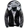 Winterjacke Männer Dicke Warme Fleece Reißverschluss Männer Jacke Mantel Sportwear Männliche Streetwear Hoodies Kapuzenjacke Männer 201128