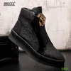 Chaussures dorées pour hommes de créateurs de marque Rivet bottes rivets chaussure haut de gamme quotidien bas loisirs chaussures quotidiennes hombre Zapatos A7