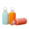 Bicchieri colorati da 500 ml da 16 once Bicchiere da bottiglia d'acqua in vetro Bottiglie d'acqua da donna regalo bellissimo con custodia protettiva in silicone Tour BBB15328