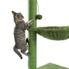 Cactus Cat Scratching Post with Sisal Rope Cat Scratcher Tree Towel with Comfortable Spacious Hammock Cats Climbing Frame 2205185562410