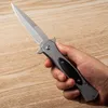 1pcs r7226 вспомогательный складной нож 3cr13mov Сатиновый лезвие дерево с ручкой из нержавеющей стали.