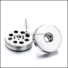 Ohrstecker Schmuck Einfache Silber vergoldet 12 mm 18 mm Druckknopf Perle für Frauen Männer Snaps Buttons Drop Lieferung Dhjdr