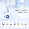 Pendant Necklaces Creativity Circular Necklace Crystals From -Elements Silver Color Fashion Weekly Jewelry For Women SummerPendant Necklaces